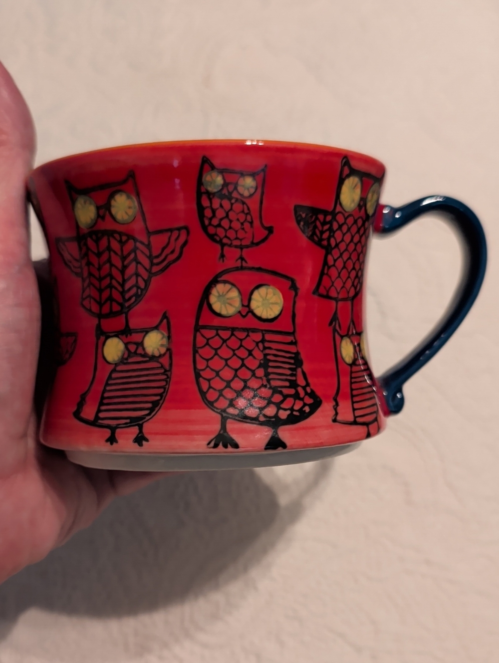 Owl Pier 1 Imports Mug Orange